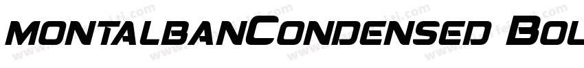 montalbanCondensed Bold字体转换